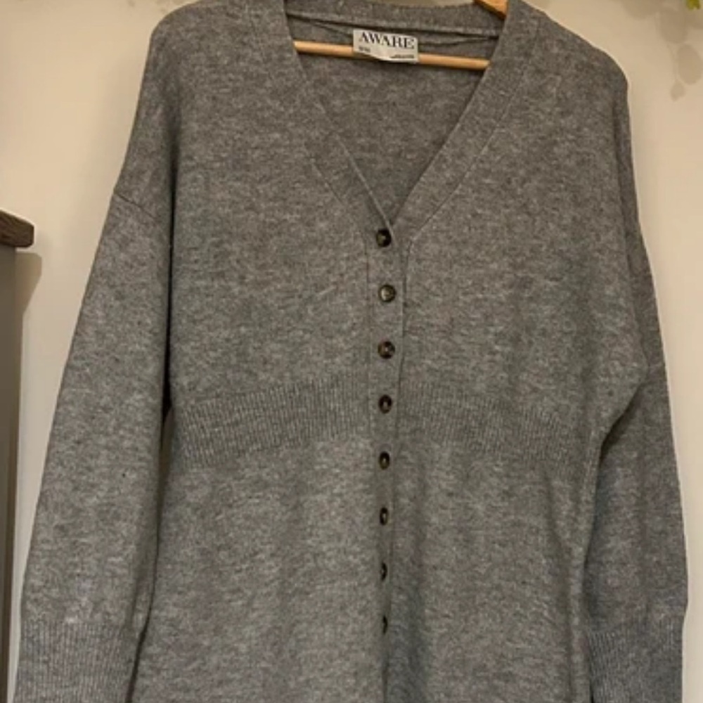 Women's Elegant Gray Cardigan